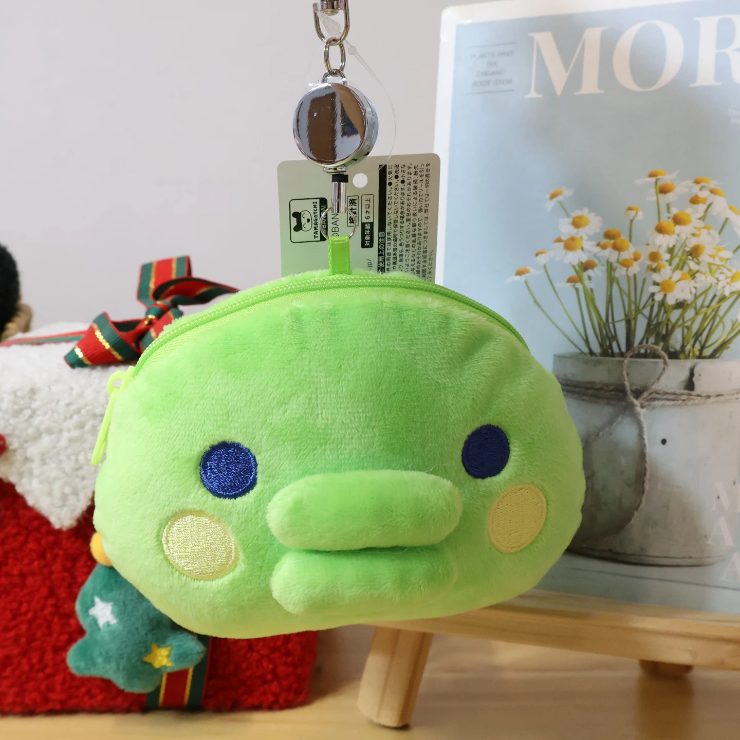 

Cute Electronic Pet Plush Toy Tamagotchi Big Mouth Card Holder Coin Purse Pendant