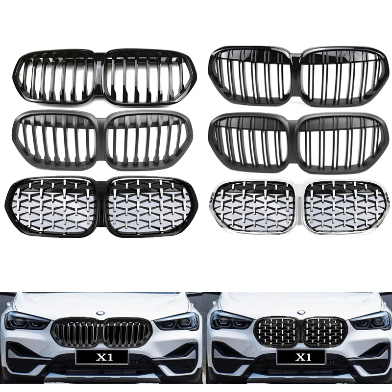 

Front Center Grille Sport Grilles Replacement ABS Fit For BMW X1 F48 F49 2020 2021 2022+