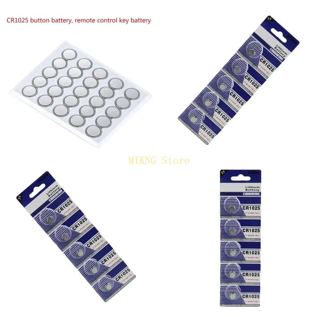 5pc/10pc estable CR1025 Botón 3V Batterías celda CR1025 3V Batería litio para reloj
