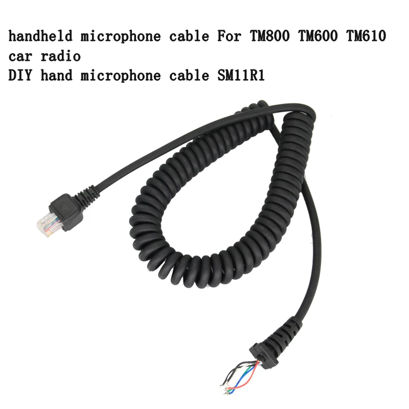 

CB Автомобильный радиоприемник, ручной микрофонный кабель для Hytera HYT TM600 TM610 TM628 TM800 TM810, мобильный радиодинамик, микрофон, кабель «сделай сам», SM11R1