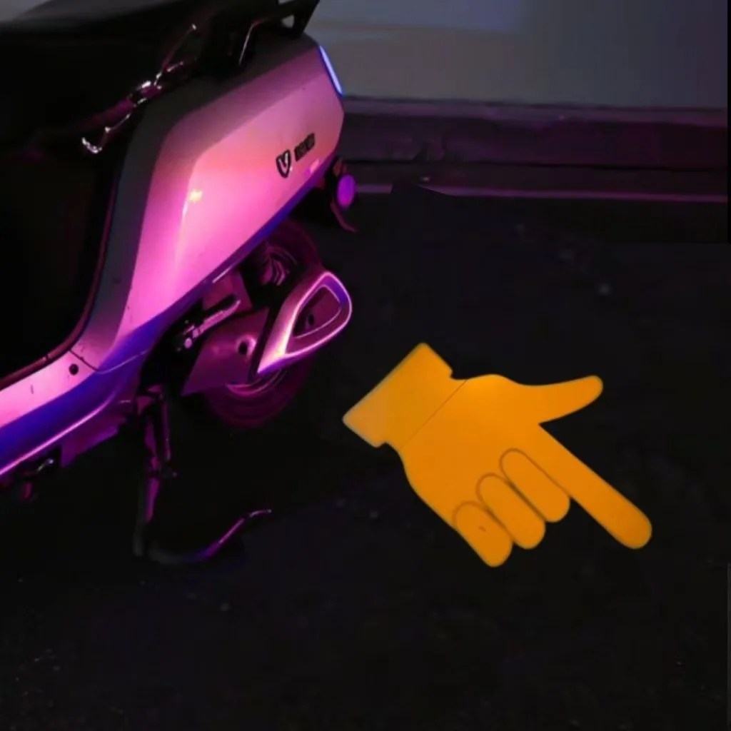 2 قطعة دراجة نارية بدوره إشارة LED ضوء الإسقاط سيارة كهربائية تعديل الشارع ترحيب الديكور المضادة للتصادم ضوء الليزر