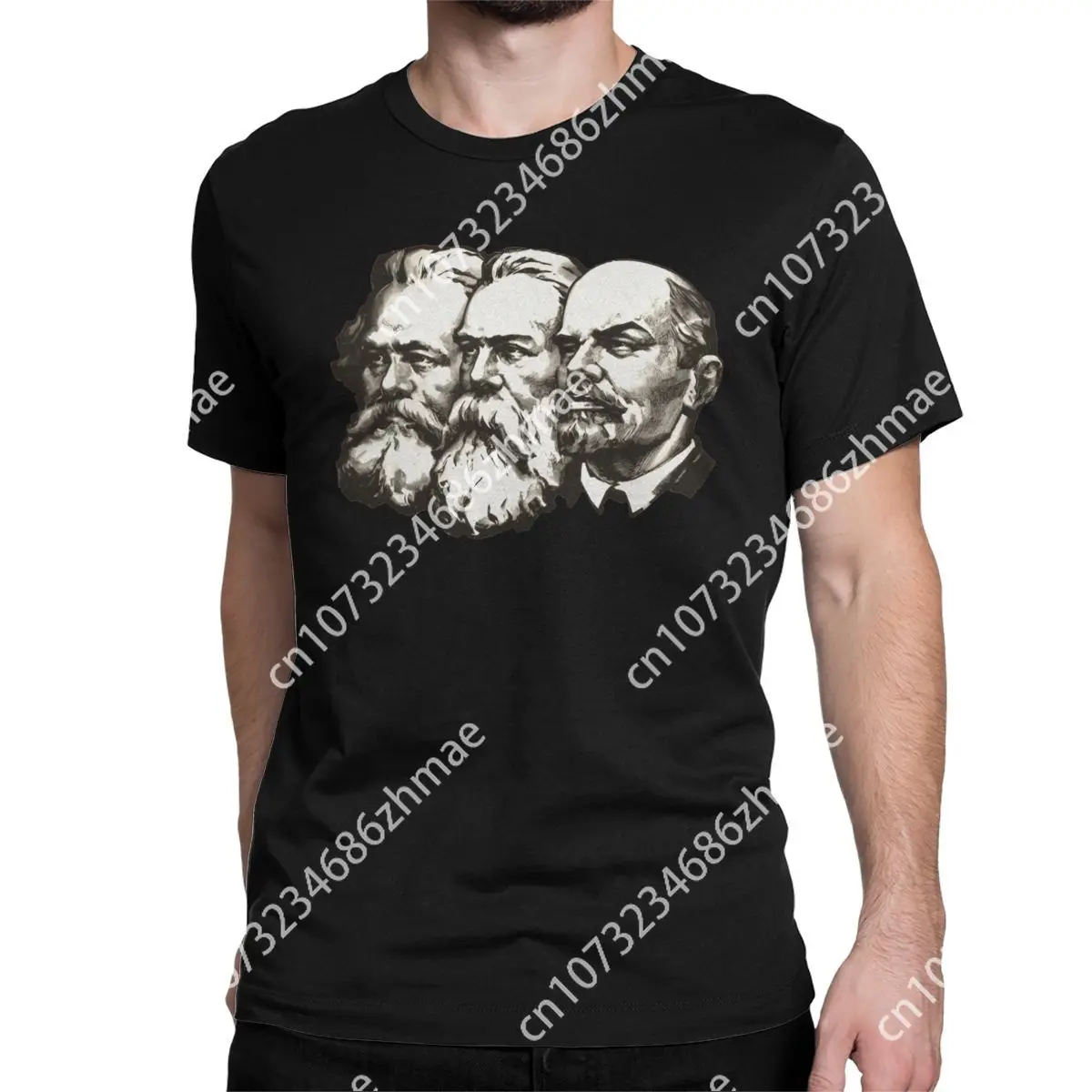 Men T-Shirt Marx Engels and Lenin The Soviet UnionTshirt Vintage Cotton Communist Communism Ussr Comrades