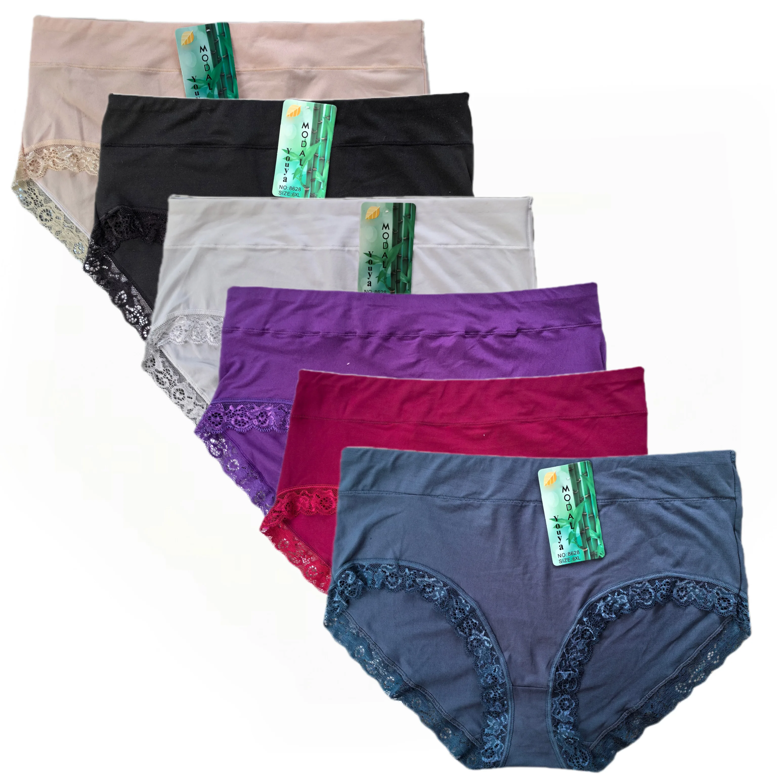Lace Panties Plus Size,Modal Women's Underwear Panties,Sexy Lace Underpants,Mid-waisted Women's Briefs,Panty Woman,6pcs/lot