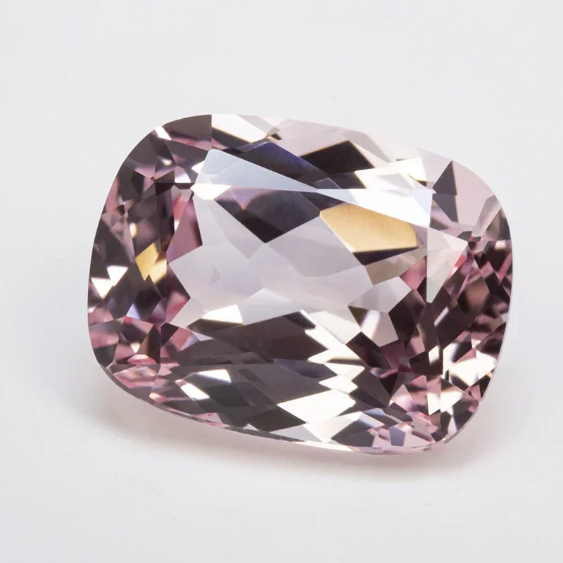 Lab Grown Sapphire Rectangular Cushion Shape Sakura Pink Colour VVS1 Charms DIY for Jewel Making Selectable AGL Certificate