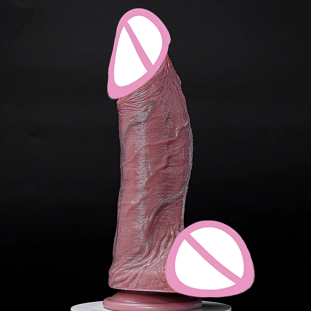 Real Veins Suction Cup Dildo Realistic Soft Adult Cock Couples Masturbation Double Silicone Fake Penis Woman Anal Adult Sex Toy view 6