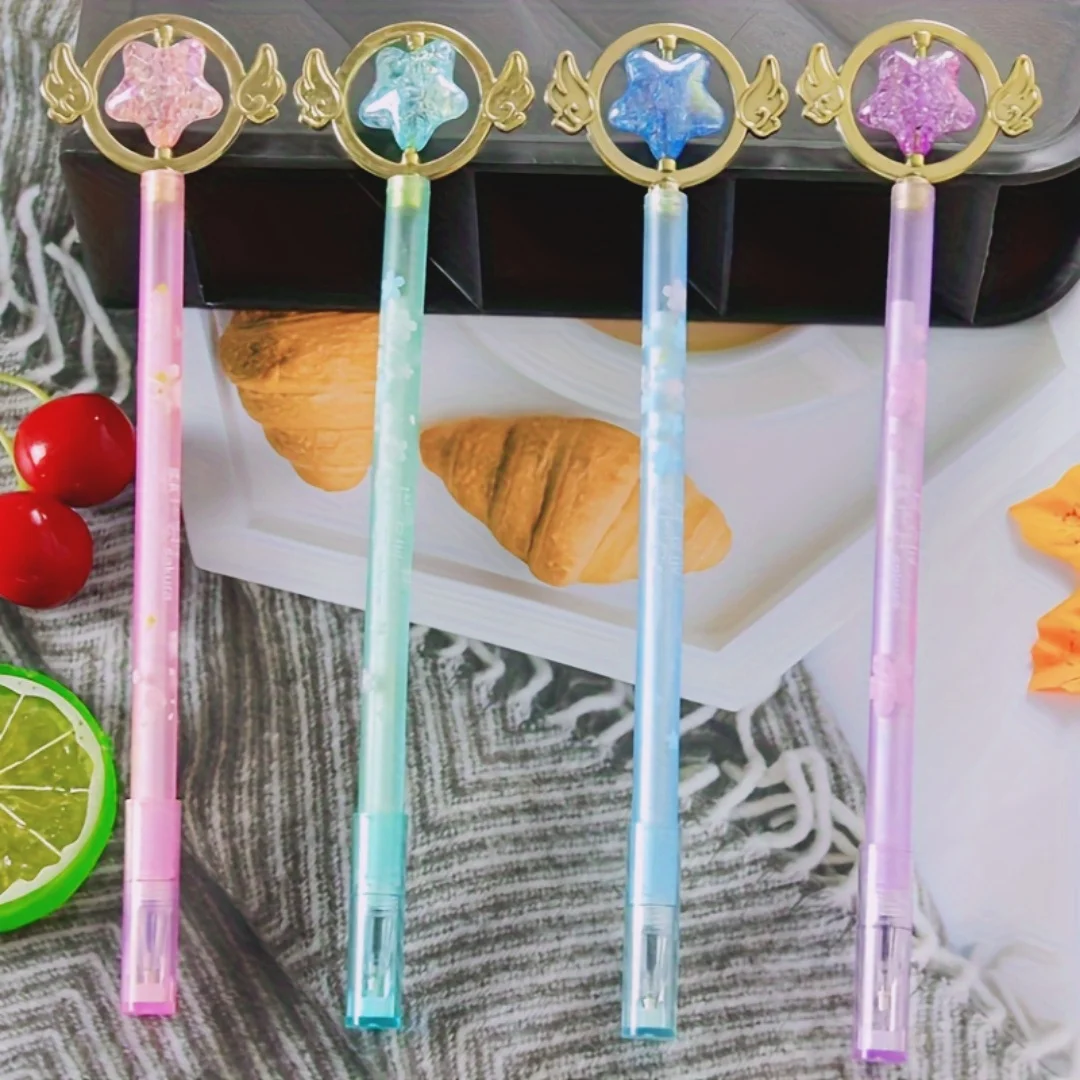 

Magical Star Wing Gel Pen, Kawaii Aesthetic Cute Pen, School Stationery Gift for Girls Students