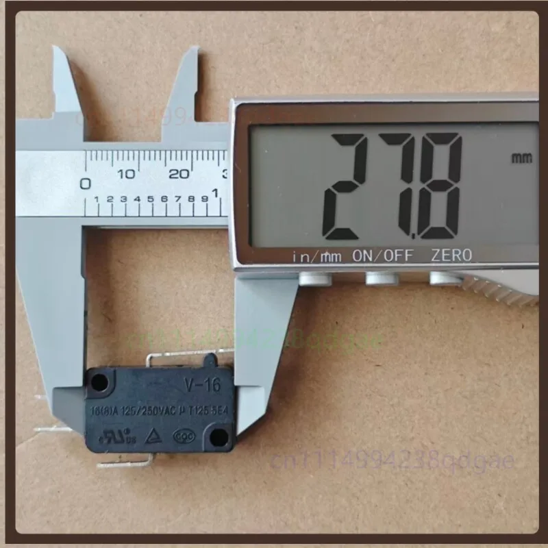 1PCS For 3Pin Micro Switch V-16 16A250V Limit Contact Switch With Lever Copper Pin
