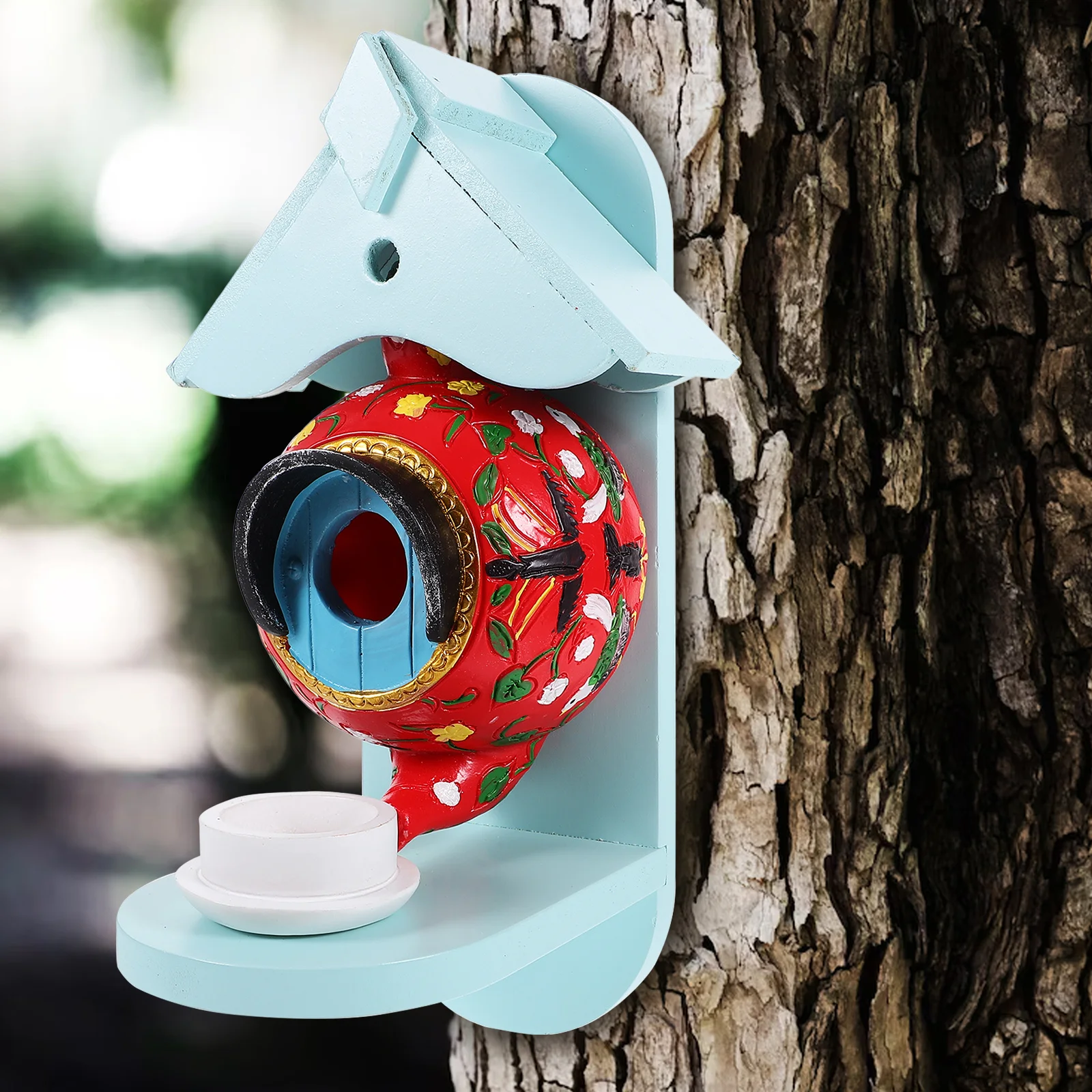 

Backyard Bird Houses for Birds Teapot Decorative Outdoor Nesting Boxes outside