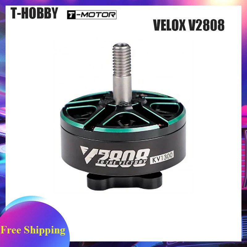

T-HOBBY T-Motor VELOX V2808 1300KV 1500KV 1950KV Motor W/4mm Shaft for RC 4-5inch Cinewhoop 7-8inch Long Range Cinelifter Drone