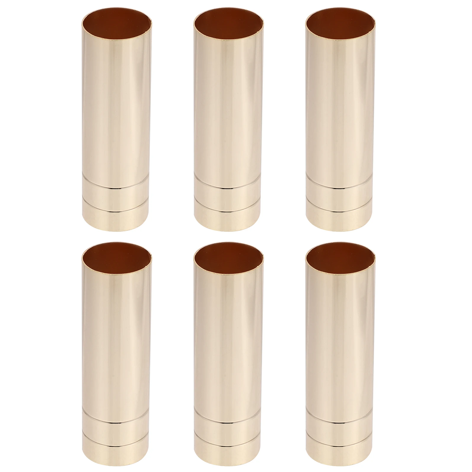 

6pcs Ch Light Base Sleeves 25x80 Crystal Parts Lamp Socket Iron Casing Retro Lighting Accessories