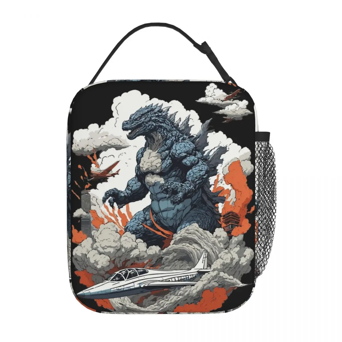 

Godzillaed Minus One Monster Insulated Lunch Bags Thermal Bag Meal Container Large Tote Lunch Box Food Handbags Beach Travel