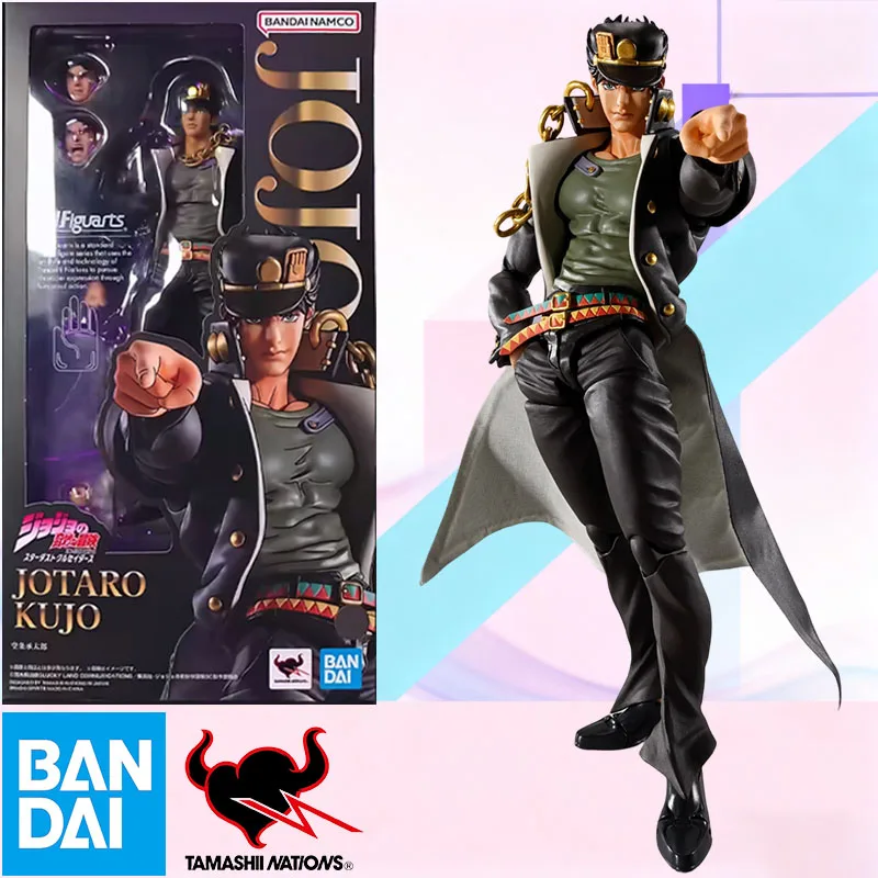 

2026 New Bandai S.H.Figuarts Jotaro Kujo JoJo Anime Action Figure Collectible Model Doll Toy for Anime Lovers Birthday Gift