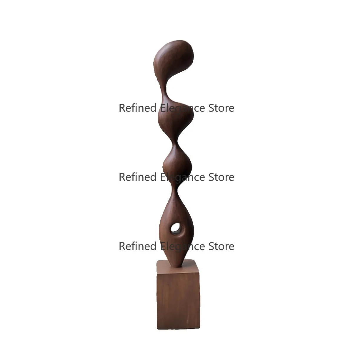 

Artisan-Crafted Solid Wood Abstract Sculpture Custom-Made Home Art Gallery Deco