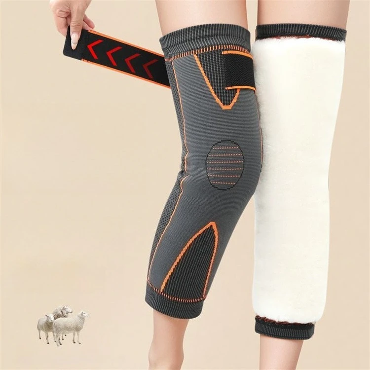 New Thick and Extended Strap Wool Knee and Leg Protectors for Warm Men and Women