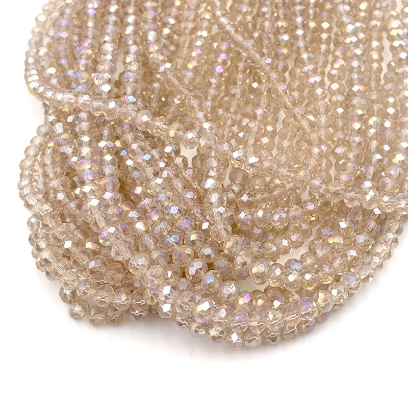 2 3 4 6 8mm Kristal Kralen Rondelle Losse Spacer Glas Facet Kralen voor Sieraden Maken DIY Handwerken armband Accessoires