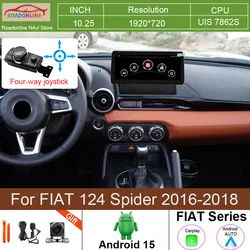 For FIAT 124 Spider 2016-2018 Android 15 Octa Core 8+256G 1920*720 Car Multimedia Player Stereo Receiver Radio Carplay WIFI 4G