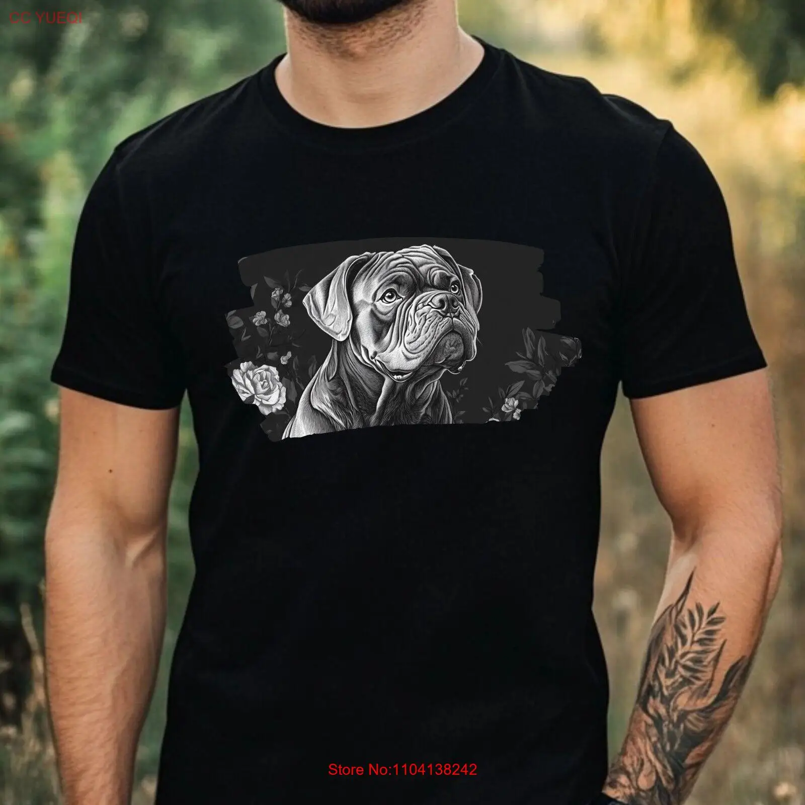 

Мужская хлопковая футболка с бордовым мотивом Dogue, размеры от XS до 5XL