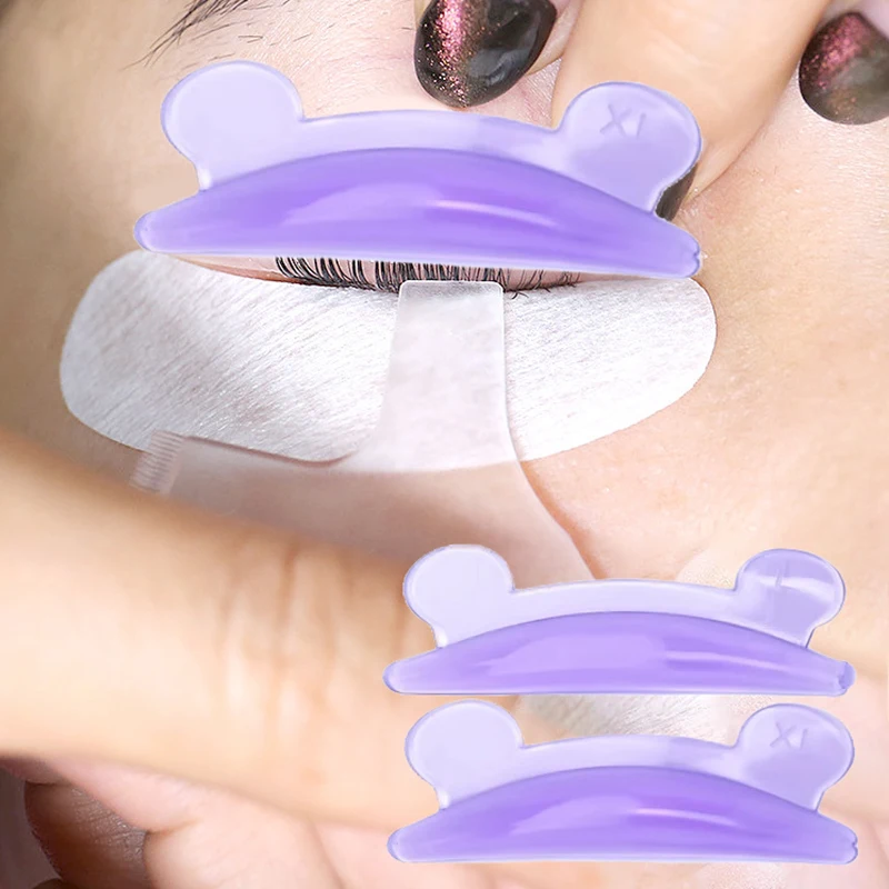 Bear Shape Eyelash Lift Silicone Pads, pestana Perm, 3D Curler, Eye Patches, Ferramentas Aplicador, Acessórios de Extensão Cílios, 4 Pairs