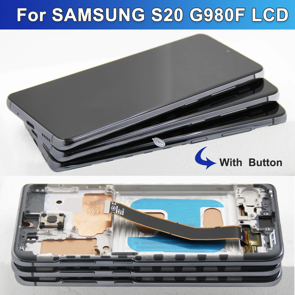 tft Screen for Samsung Galaxy S20 5G G980 G980F G980F/DS Lcd Display Digital Touch Screen with Frame S20 4G Replacement