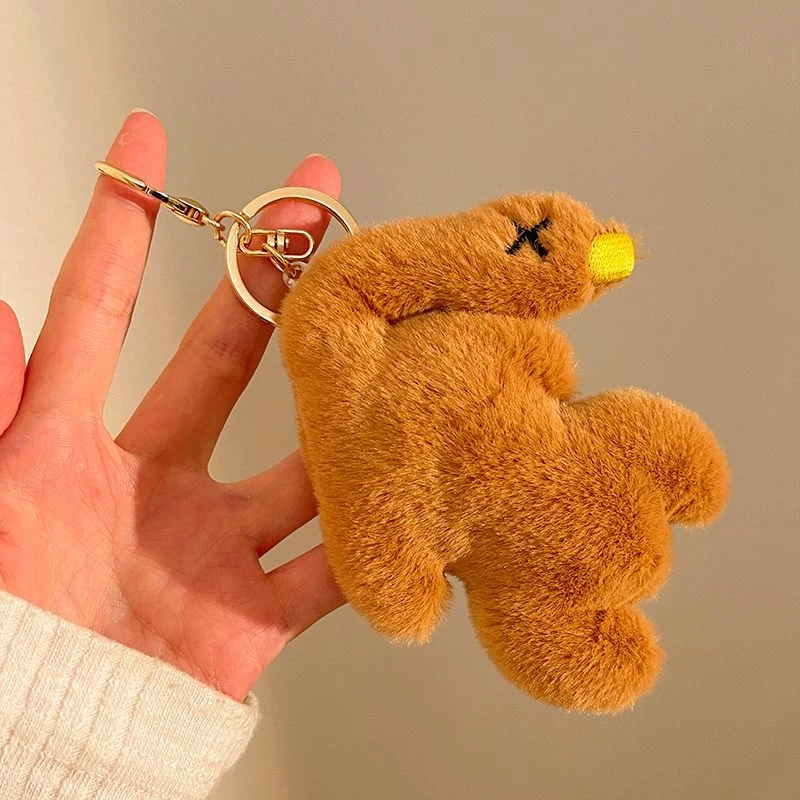 ใหม่ปักกิ่งย่างเป็ดตุ๊กตาของเล่นจี้พวงกุญแจกระเป๋า Lanyard อุปกรณ์เสริมตุ๊กตาเป็ดเหมาะสําหรับเด็ก Birthda