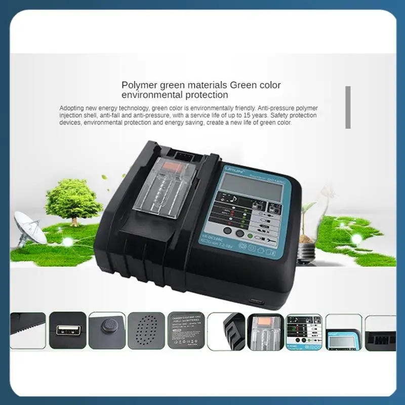 

Y22A-зарядное устройство для аккумулятора 14,4 В 18 В BL1830 Bl1430 DC18RC DC18RC с ЖК-дисплеем, вилкой европейского стандарта