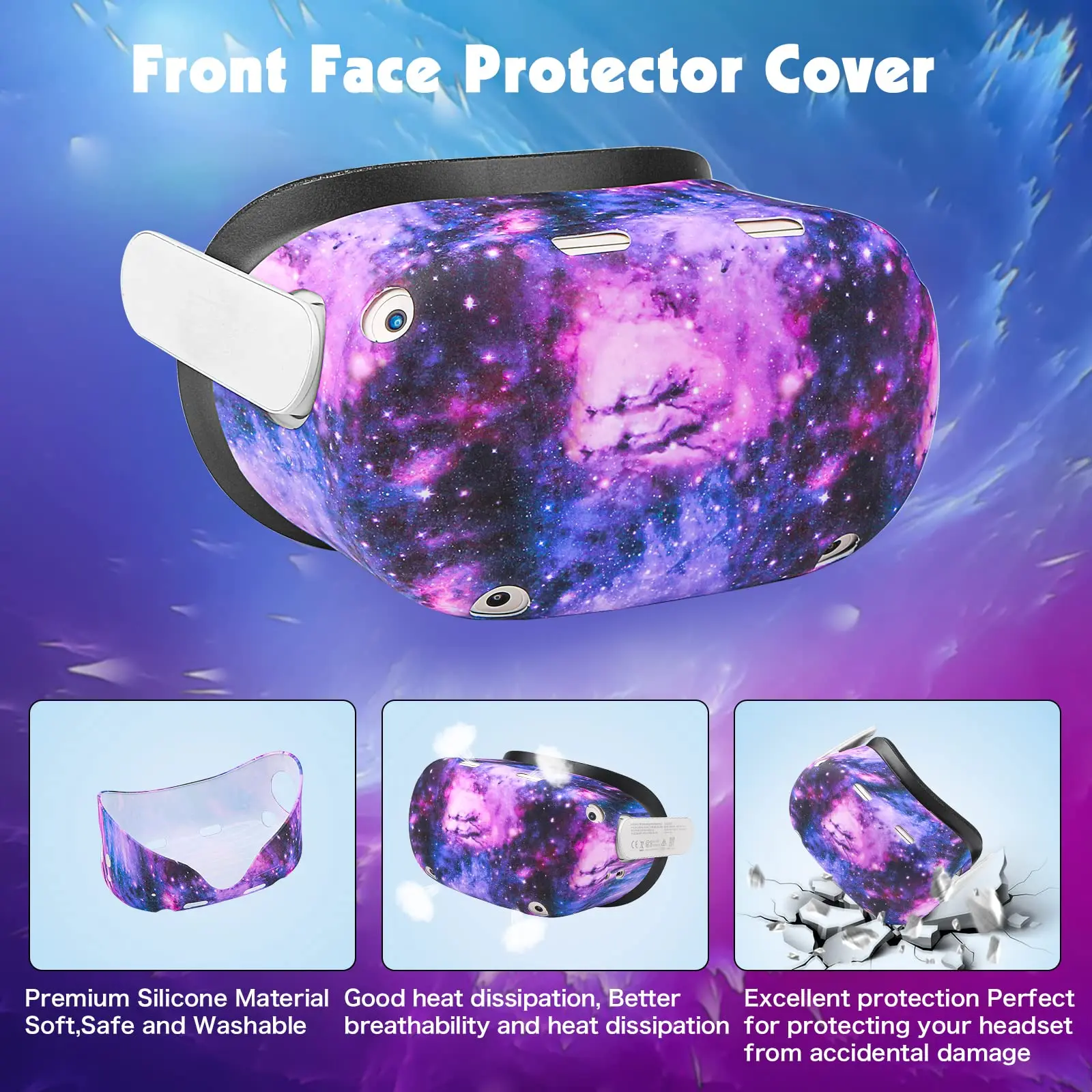 Защитный чехол для Oculus Quest 2, чехол для гарнитуры виртуальной реальности, накладка на лицо, контроллер для Oculus Quest 2, аксессуары, чехол виртуал...