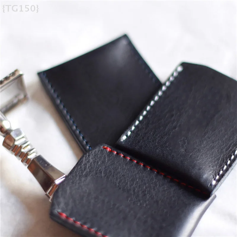 【De】Double Edge Safety Razor Head Leather Sleeve 1Pc - Protective Case for Razor Head, Without Razor, Travel Accessories