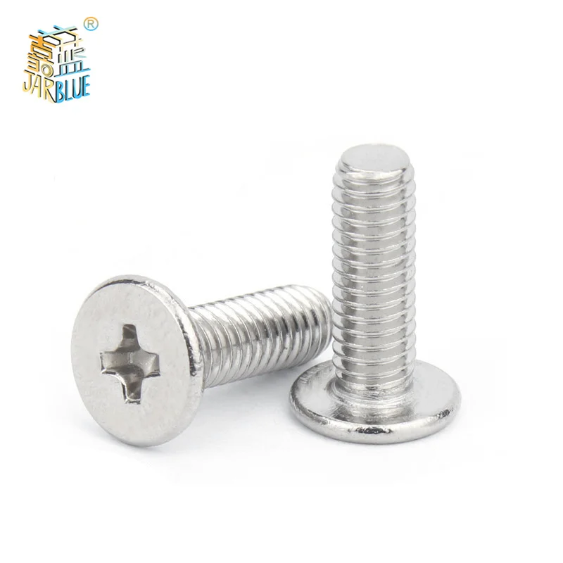 

10pcs/lot M3 M4 M5 M6 M8 A2-70 Stainless Steel Large Flat Phillips Head Allen Furniture Rivet Screw Connector Joint Bolt