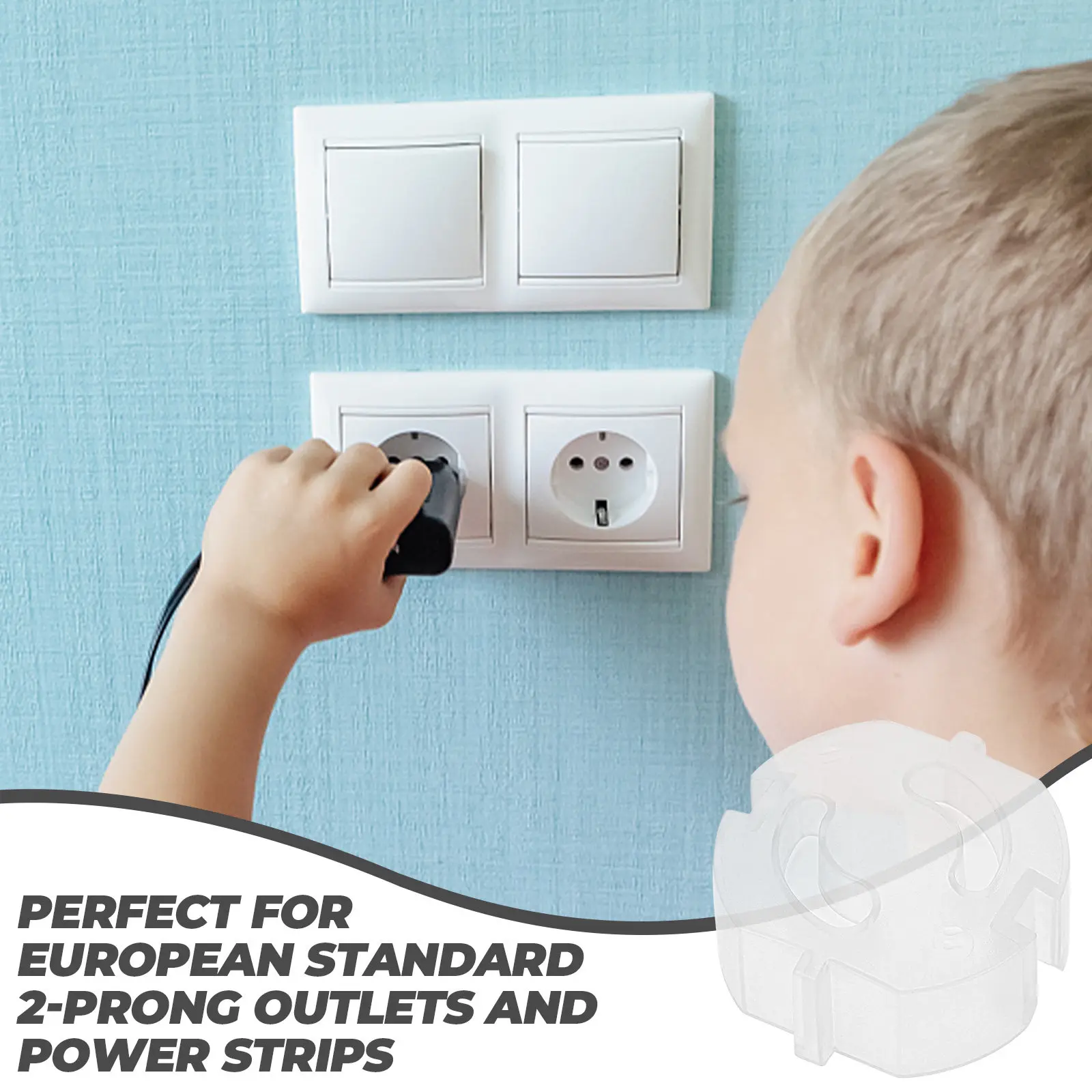 

20 шт. Защитные заглушки для электрических розеток, пластиковые противоударные крышки для розеток, защита от поражения током, для дома