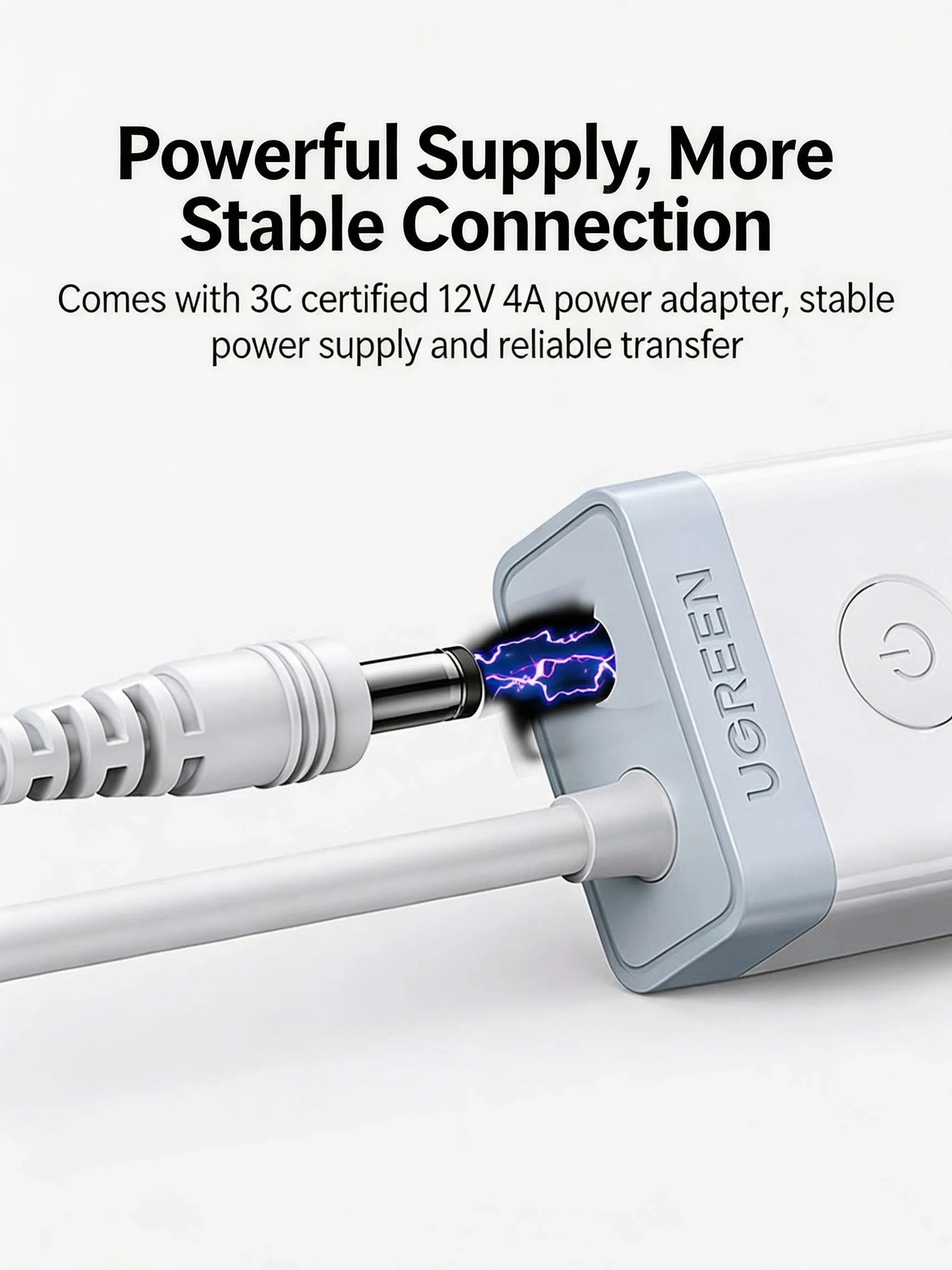 UGREEN 10 Port USB 3.0 Hub CM421 With DC 12V 4A Power Adapter USB Splitter Extension Dock for Laptop Desktop PC