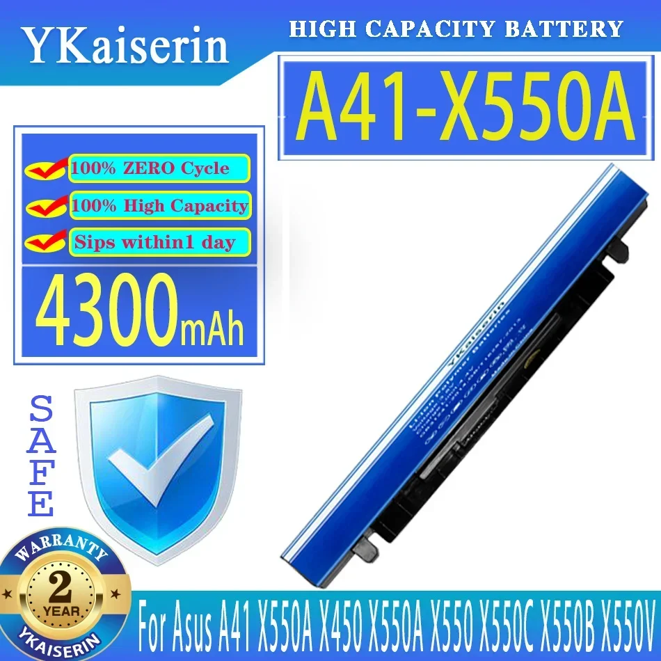 YKaiserin Tragbare Batterie A41-X550A 4300 mAh Für Asus A41 X550A X450 X550A X550 X550C X550B X550V X450C X550CA A450 A550 X550L