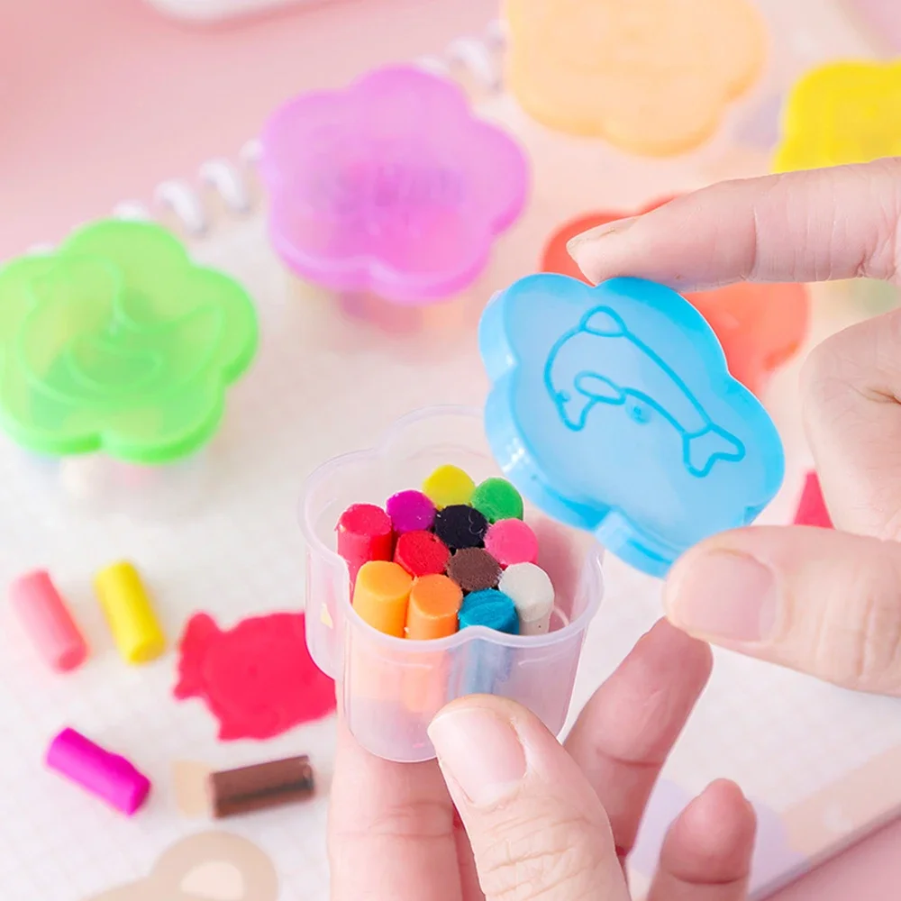 Handmade Plasticine Goodie Bag for Kids, Birthday Party Favor, DIY Color Clay, Gift for Boys and Girls, 6 Box, 12 Colors