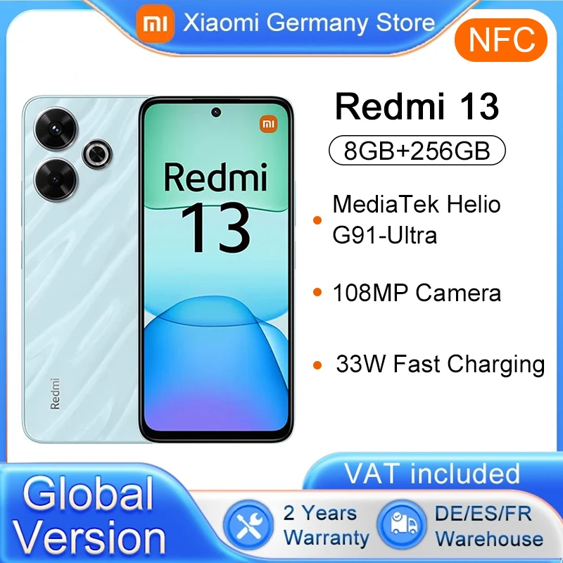 Xiaomi Redmi 13 Global Version NFC Smartphone MTK G91-Ultra 90Hz 6.79