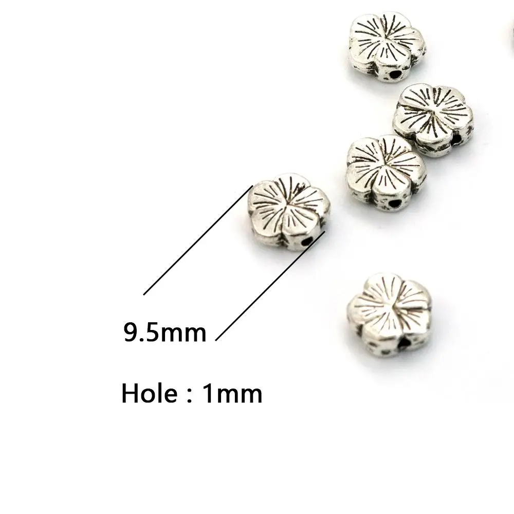 1 Pack Antique Color Big Hole Flower Seed Space Loose Metal Beads For Jewelry Making Diy Finding Bracelet Necklace Accessories