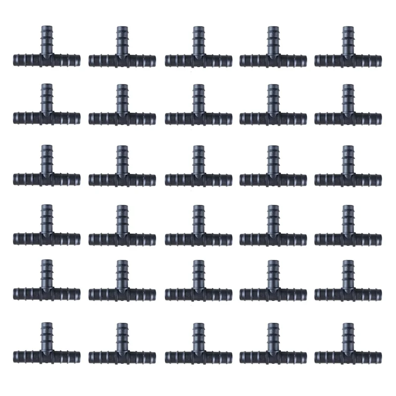 

A27F-200PCS Drip Irrigation Connectors 16Mm Barbed Connector Tee Couplings Irrigation Connectors For Drip Tubing Watertubing