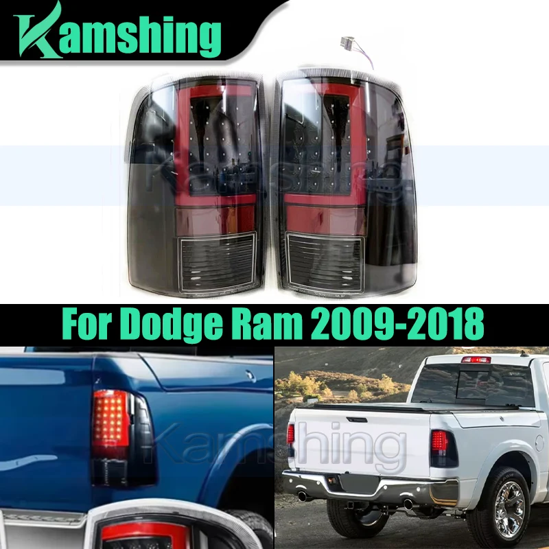 1pair Rear Bumper Taillight For Dodge Ram 2009-2018 Tail Light Taillamp Rear Brake Lamp Turn Signal Light WD-0338A-CWB