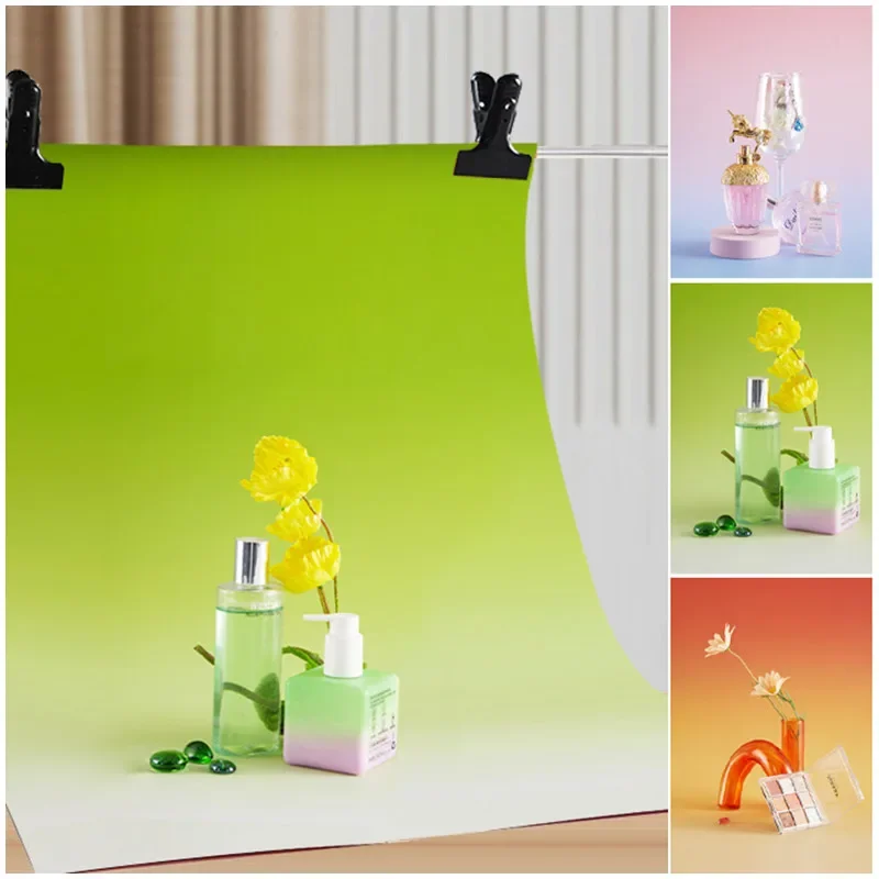 TENWISH su due lati 54 * 86 cm sfondo graduale carta resistenza all'acqua Fiore Alimenti Foto Sfondo sfumato