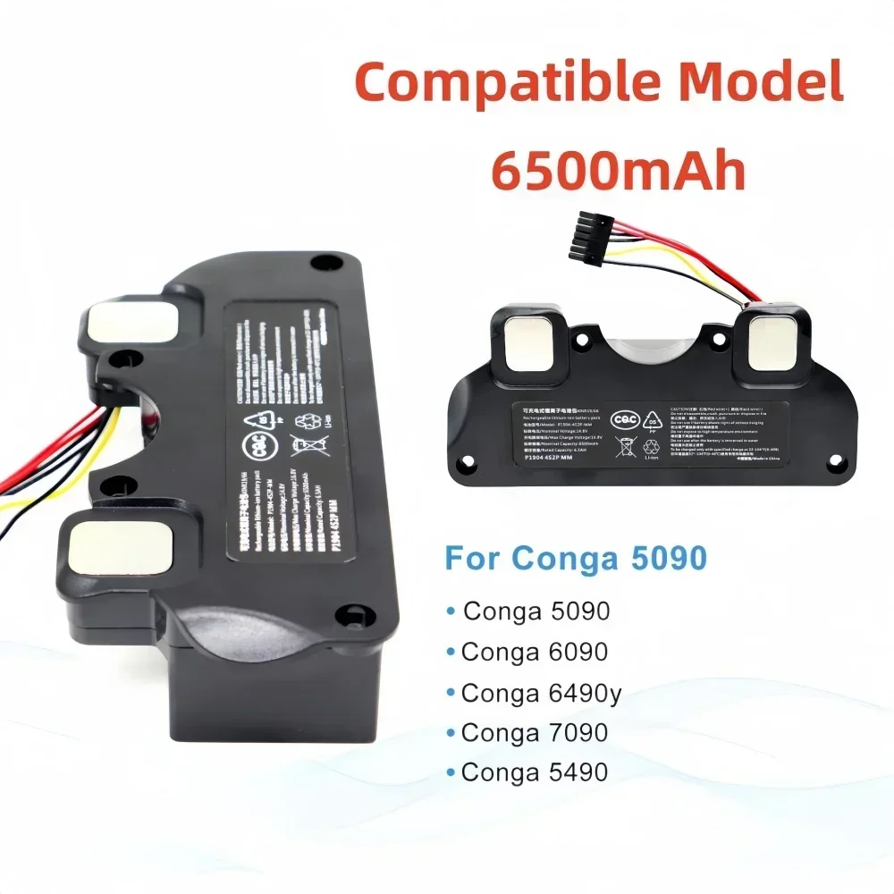เปลี่ยนแบตเตอรี่-เดิม 6500mAh สําหรับ CECOTEC CONGA เครื่องดูดฝุ่นหุ่นยนต์ 5090/5490/6090/7090(18650 แบตเตอรี่อุปกรณ์เสริม)