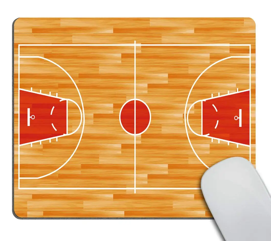 

High Quality Basketball Court Pattern Gaming Mousepad Gamer Mouse Mat Keyboard Mats Desk Pad Mousepads 22x18cm For Computer