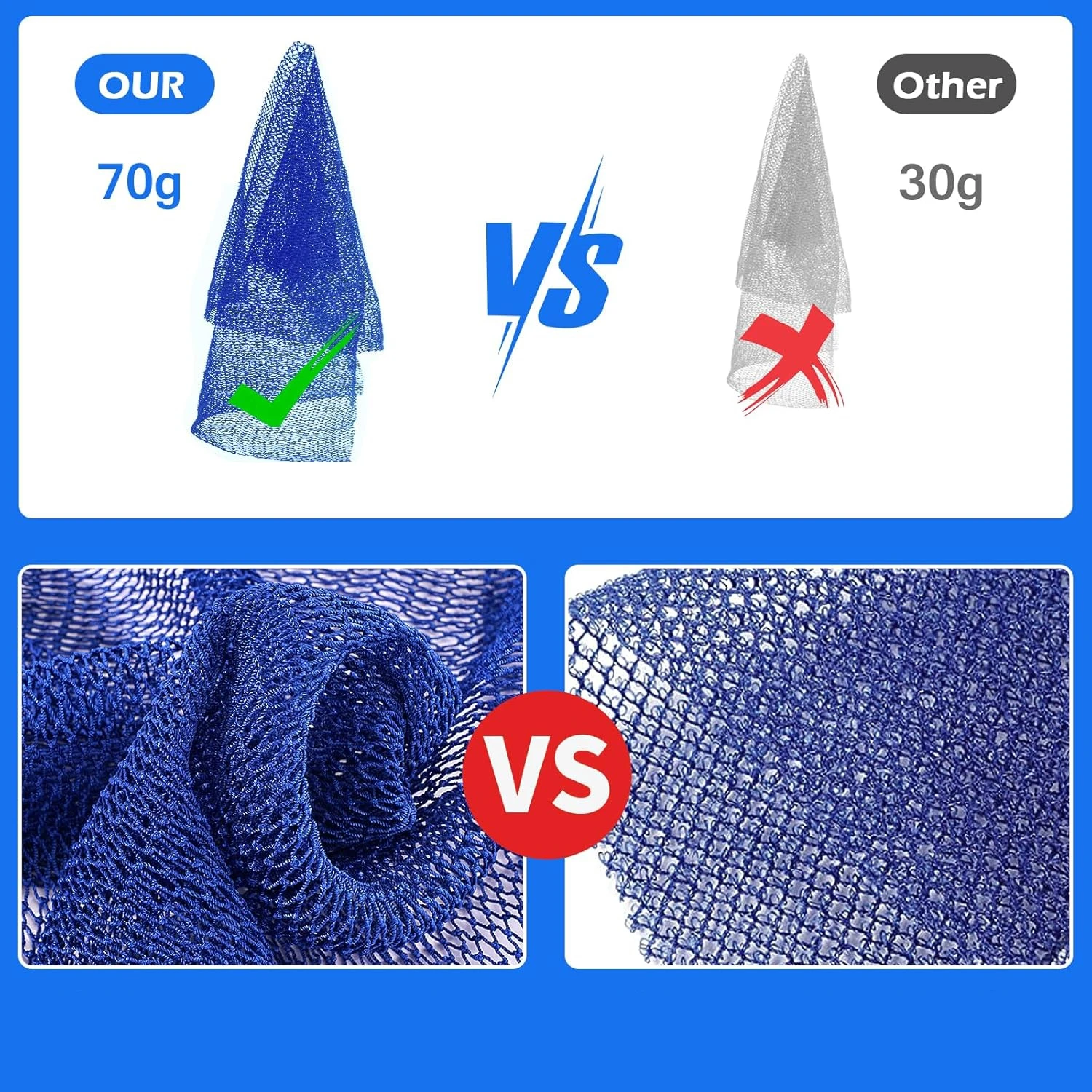 اسفنجة شبكية أفريقية للحمام والدش، تقشير عميق لطيف مع رغوة غنية مناسبة لجميع أنواع البشرة #4