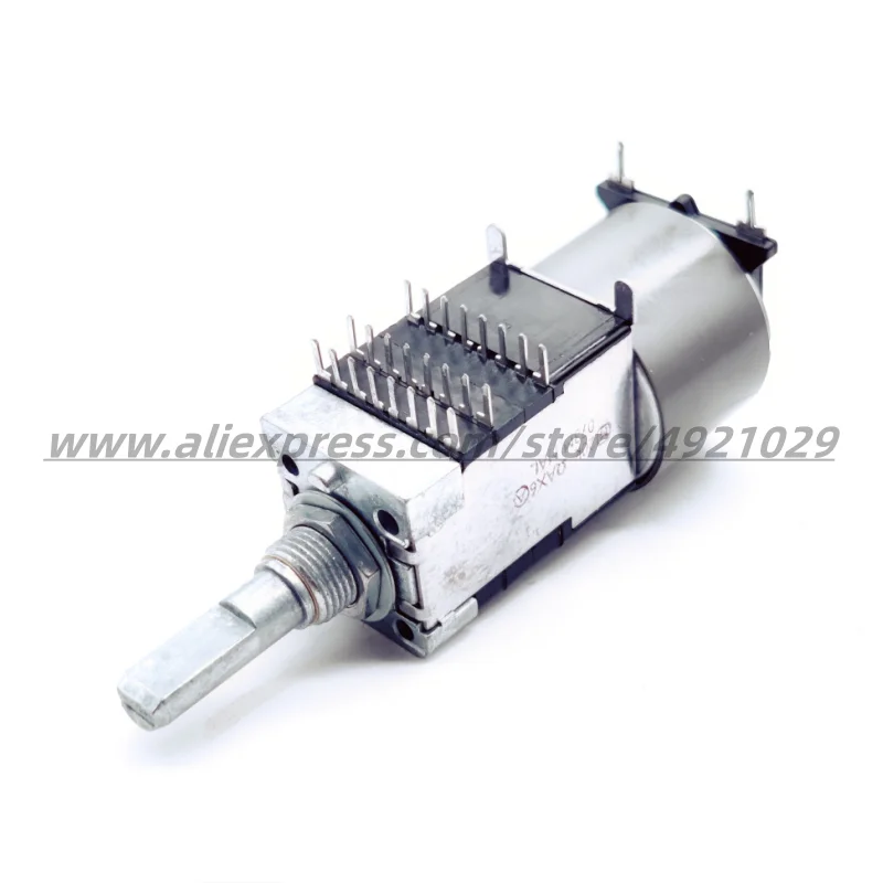 1PCS RK168 Power Amplifier 3 Rows 24 Pins A20K × 6 With Motor Yamaha Amplifier Main Volume Potentiometer Shaft Length 25mm