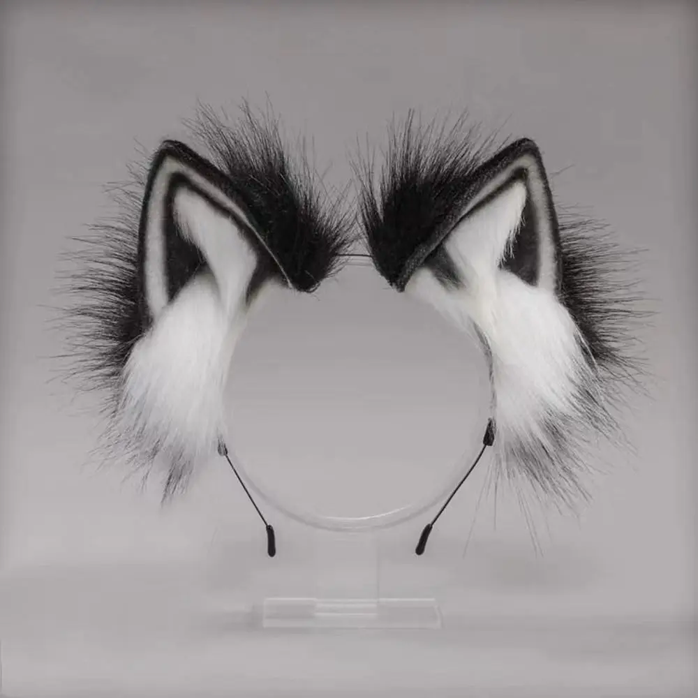 Cerceaux de cheveux d'oreille de chat en peluche faits à la main, bande de sauna de simulation, accessoires de paupières d'anime, vêtements de cosplay, costume de fête, mode