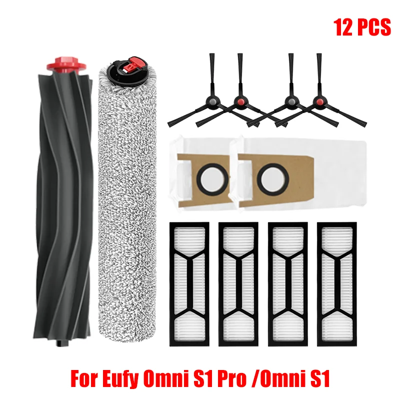 Voor Eufy Omni S1 Pro/Omni S1 Stofzuiger Onderdeel Hoofdrol Zijborstel HEPA Filter Mop Doek Stofzak accessoires