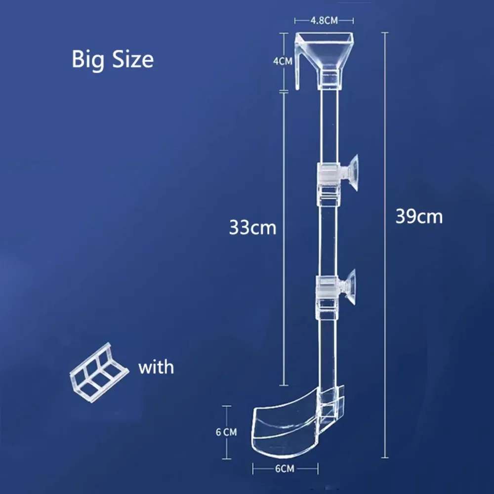 New Transparent Aquarium Fish Tank Feeder Tube with Suction Cup Fixed Point Fish Tank Food Dispenser Durable Acrylic Feeder Bowl