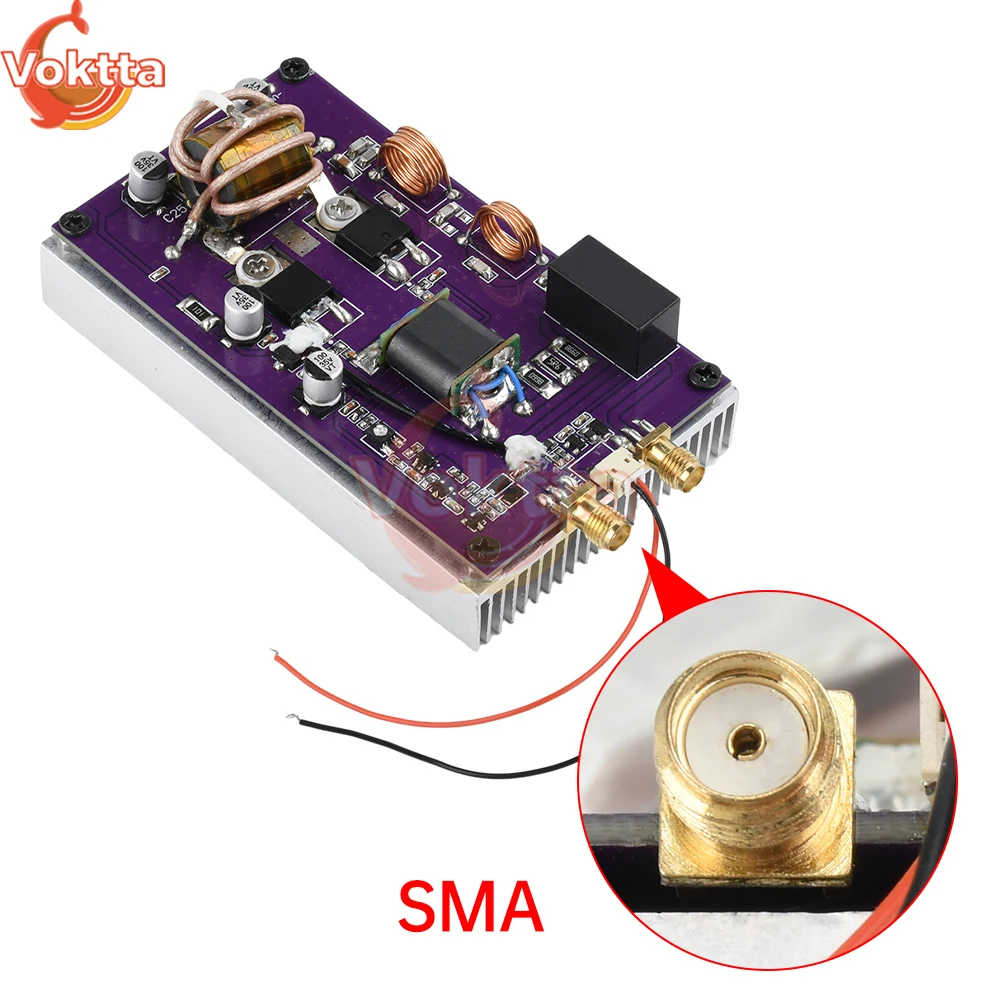 20W Shortwave Power Amplifier Module 2MHz-30MHz Adjustable Frequency Automatic Transceiver Receiver Module with Low-Pass Filter