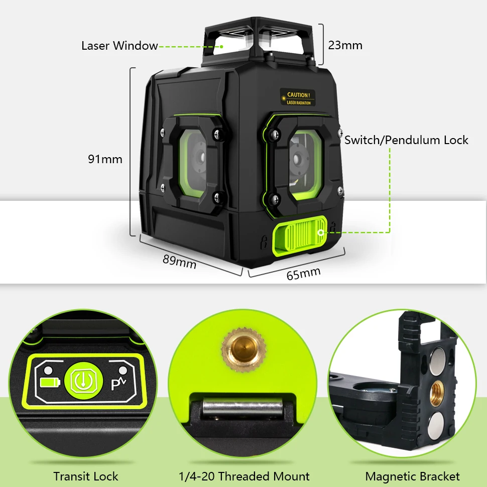 Clubiona High Performance Green and Red Line Laser Level Super Discount Clearance Products