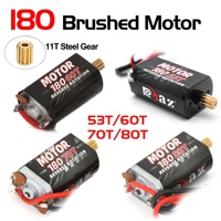 NEEBRC 180 Brushed Motor 53T 60T 70T 80T with 11T Pinion Motor Gear for 1/18 RC Crawler Car Monster Climb TRX4M TRX4-M Parts