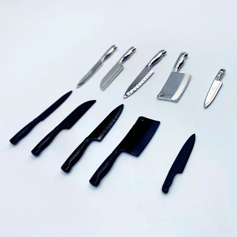 

1/12 Dollhouse Mini Knives Model Dollhouse Kitchen Cooking Utensils Accessories Children's Pretend Play Toys
