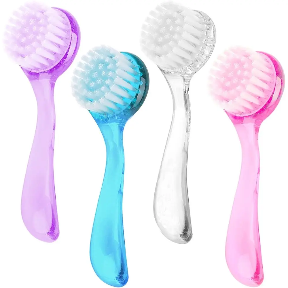 Colacial Cleansing Brush, Scrubber Exoliating Brush, Wash Scrub Exoliator, Skin Care, Makeup Removal (Blue, Pink, Purple, Clear)