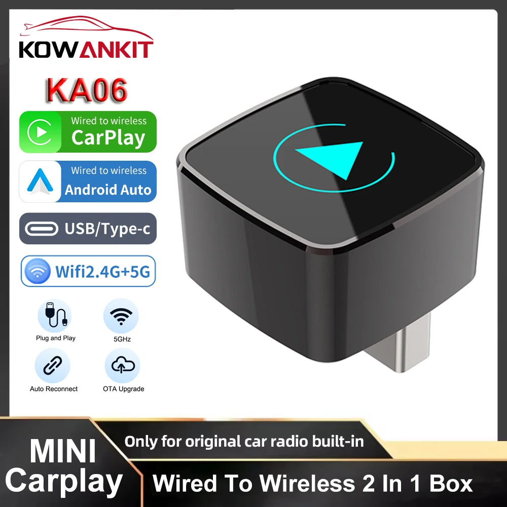 2026 Upgraded Wireless CarPlay Adapter for Apple iPhone & Android Small Size, Plug and Play, Fast and Stable Connection Wireless